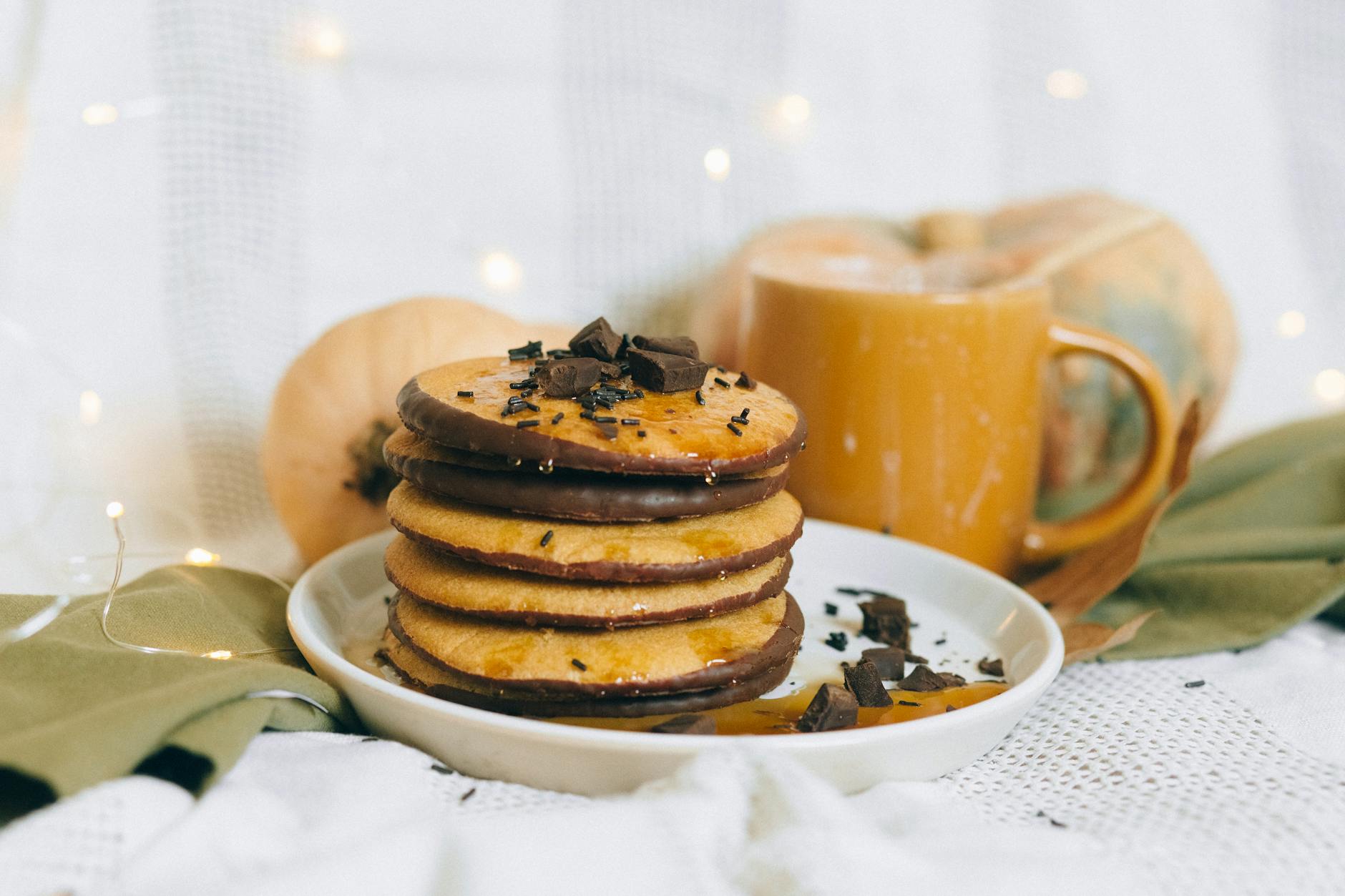 Pumpkin Pancakes: The Ultimate Fall Breakfast A velvety spice-infused batter guarantees a warm, comforting start to autumn mornings.