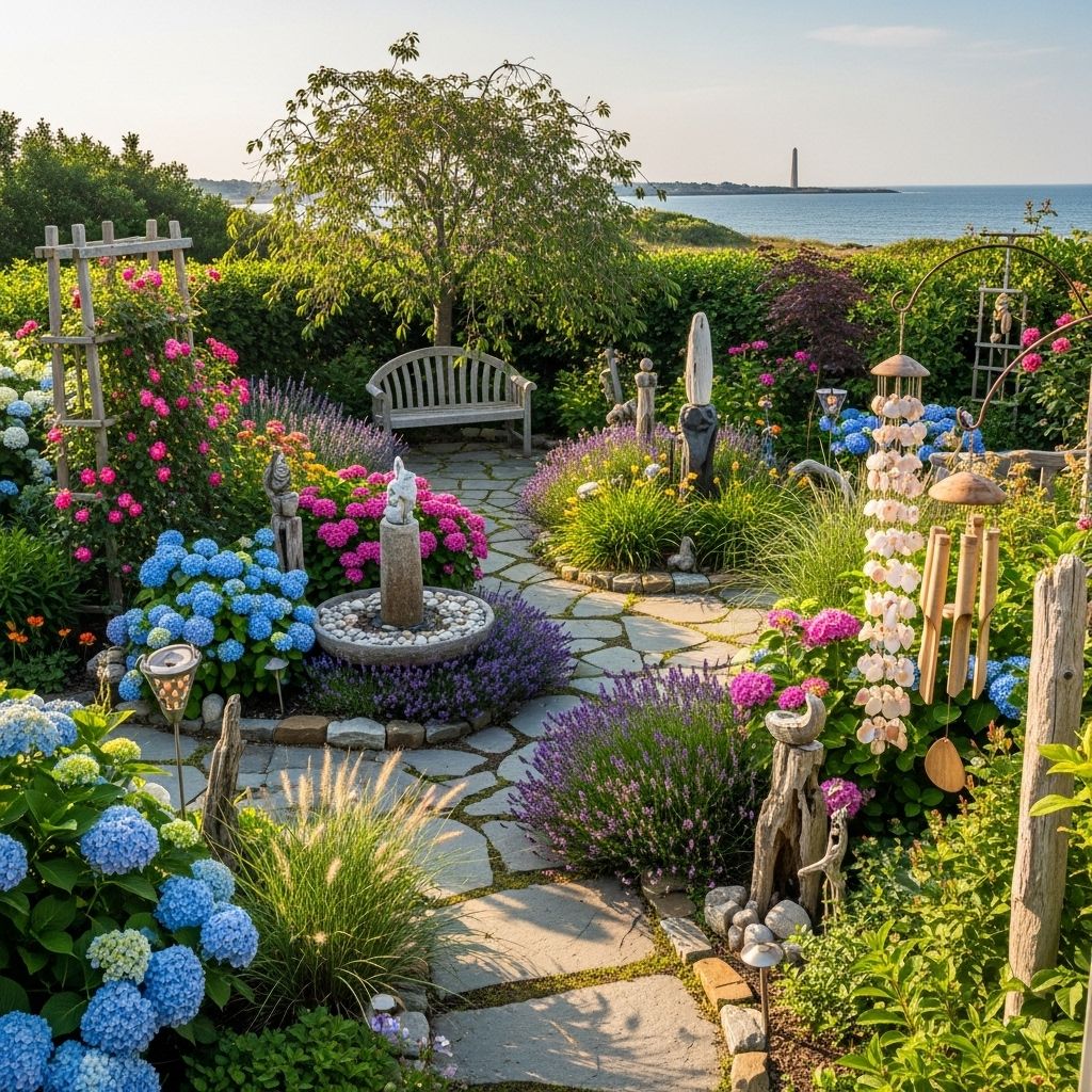 Pair artful plantings with unique accents to craft private, cozy outdoor sanctuaries.
