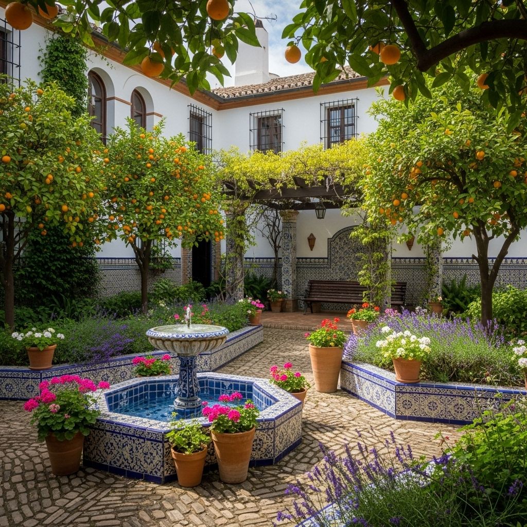 10 Garden Ideas to Steal from Spain Bring fragrant vines, vibrant tilework, and cooling water features into your own outdoor sanctuary.
