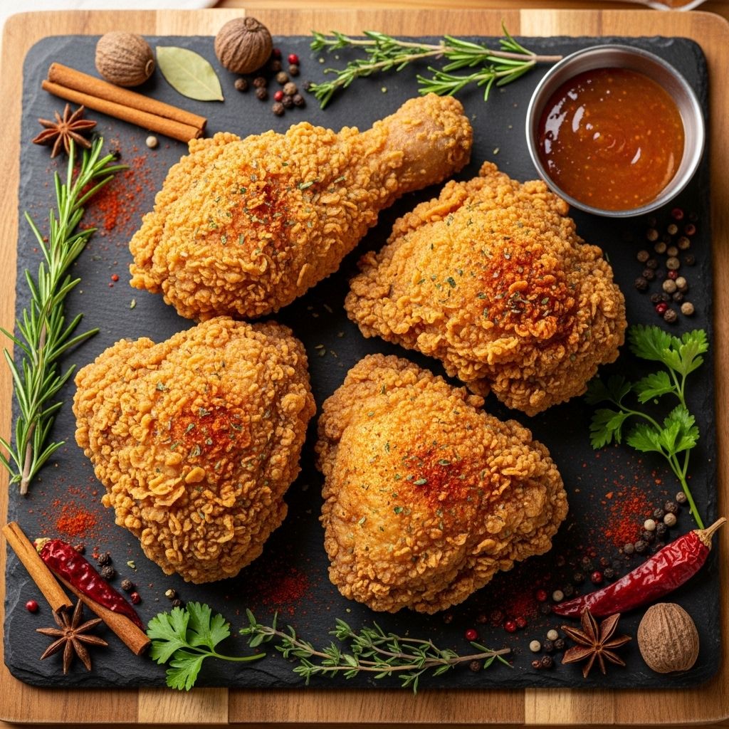 Master the art of creating perfectly crispy, flavorful fried chicken with this legendary herb and spice blend