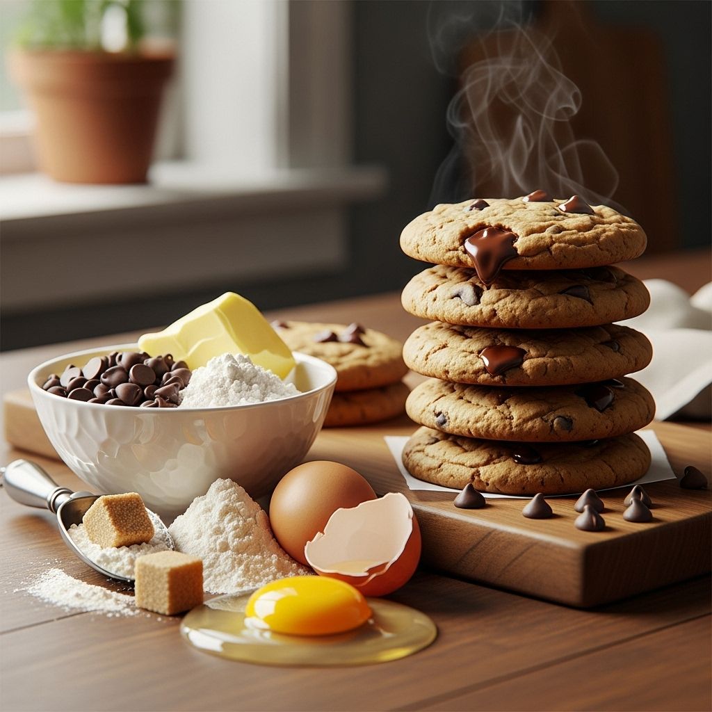 Bake perfectly chewy and delicious chocolate chip cookies with only five simple ingredients and minimal time—ideal for all skill levels.