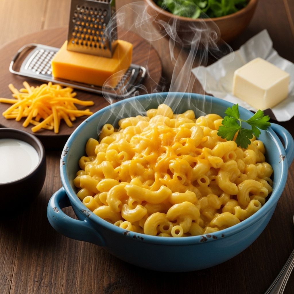 Delicious homemade mac and cheese ready in minutes with just a few simple ingredients