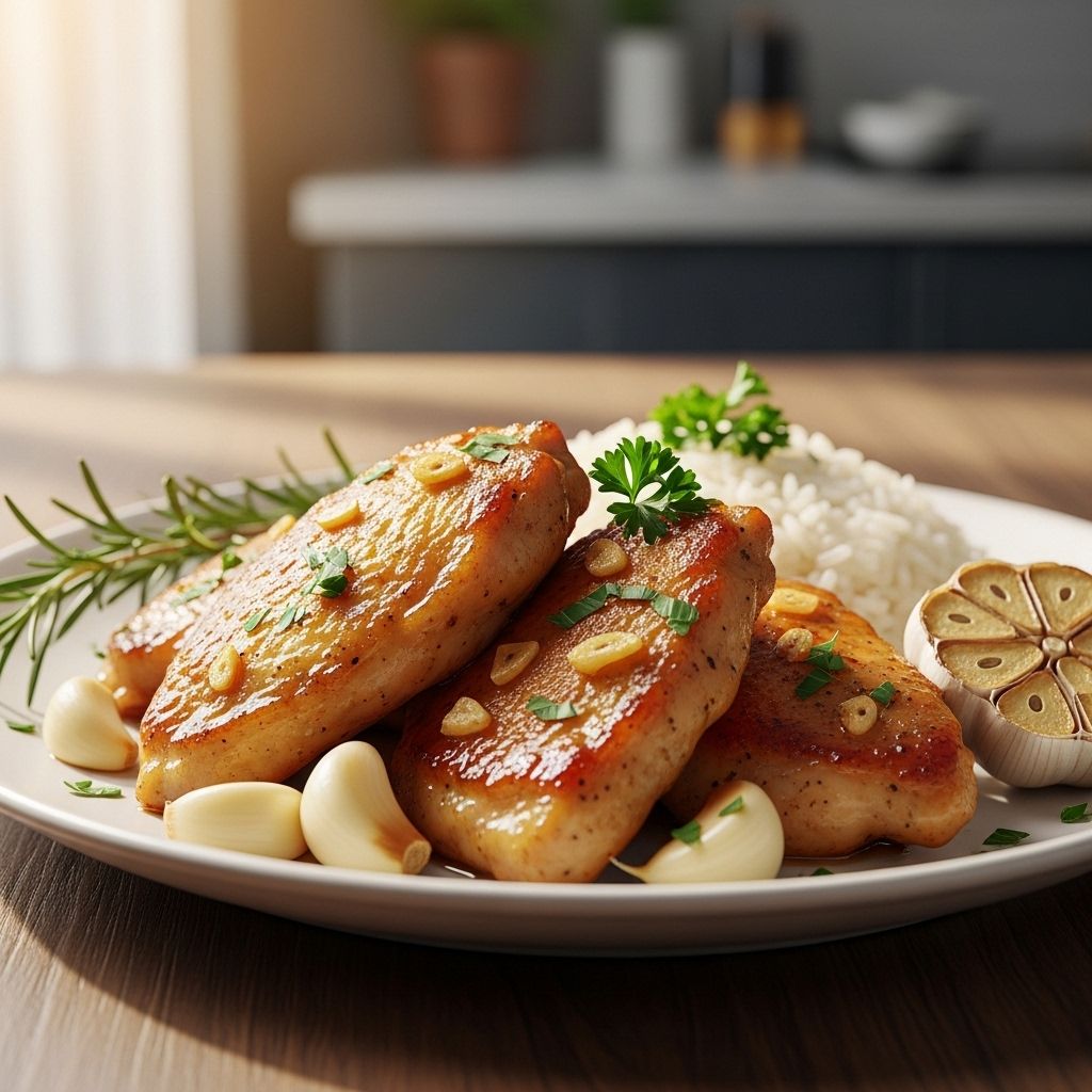 Easy Garlic Chicken Recipe: Flavorful Dinner In 30 Minutes Effortlessly prepare juicy, garlic-infused chicken breasts for a quick and satisfying dinner any night of the week.