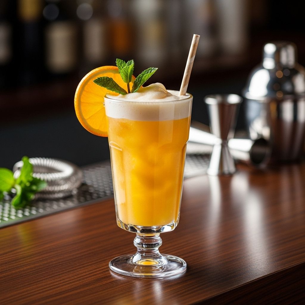 Learn how to make a nostalgic, boozy twist on the classic Orange Julius, perfect for parties and summer gatherings.