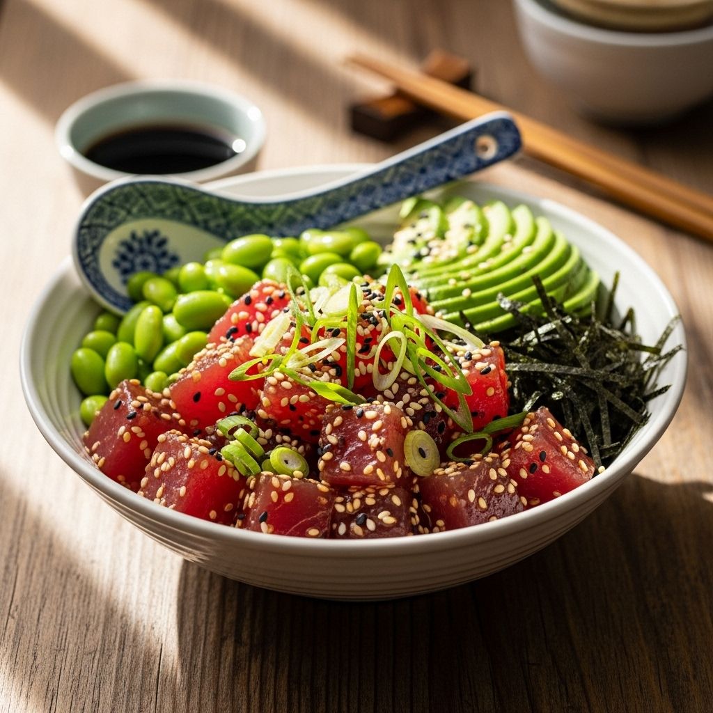 Discover the vibrant flavors and fresh simplicity of authentic Hawaiian ahi poke, a true seafood delicacy.