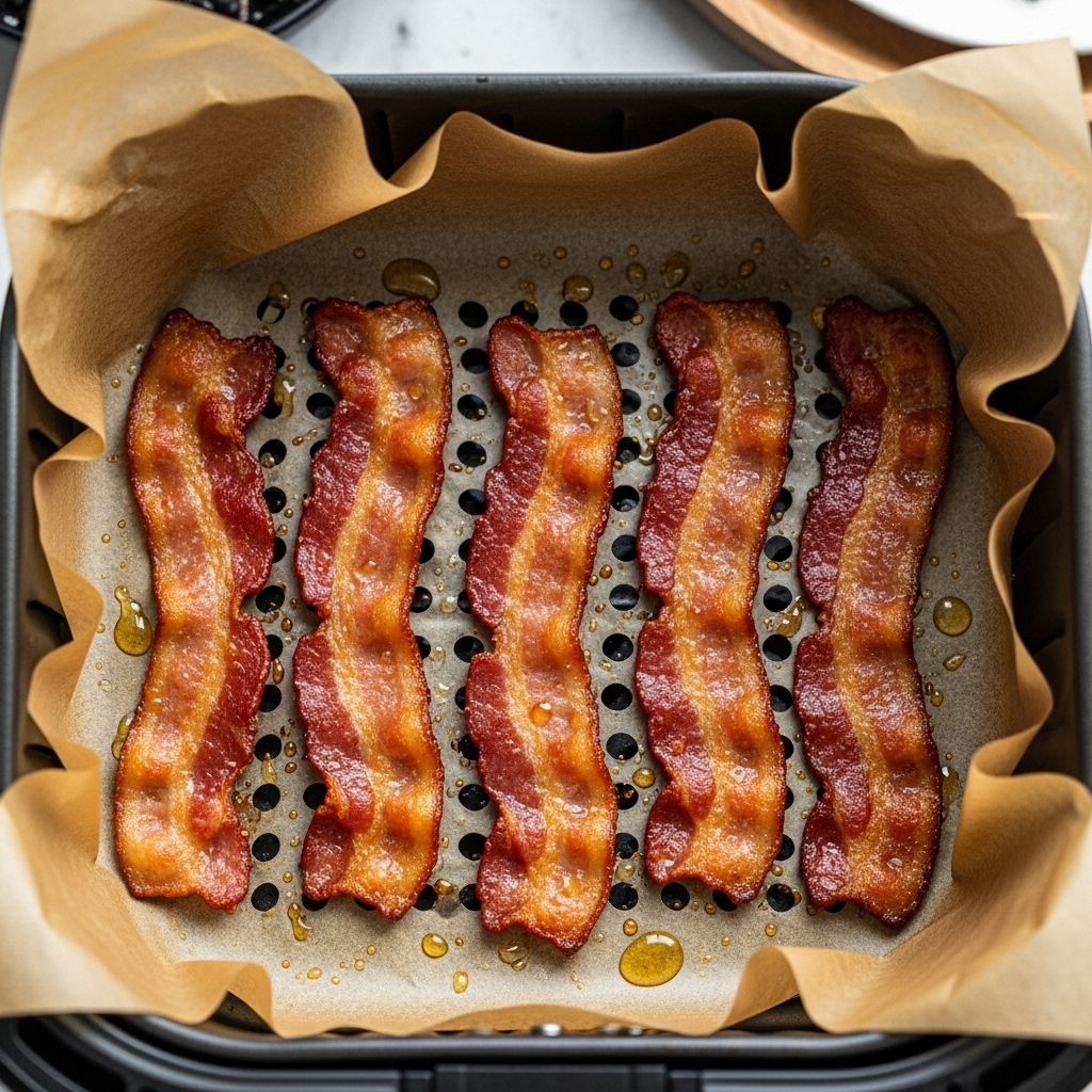 Master the art of making perfectly crispy bacon in your air fryer with no mess and less fuss.