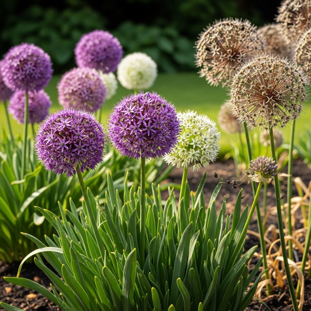 Reliable globe-shaped blooms return annually with minimal care in your sunny garden beds.