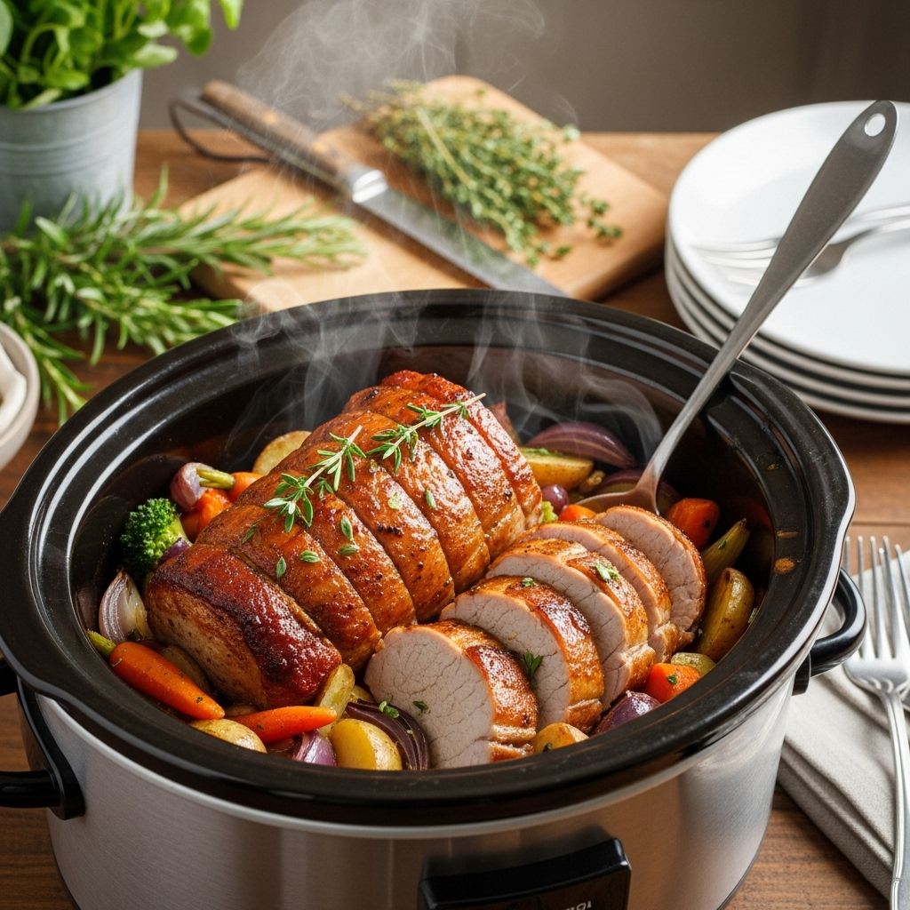 A deliciously tender and flavorful pork dish that practically cooks itself with minimal effort