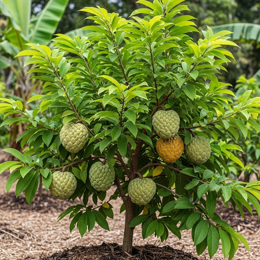 Insider secrets for healthy tree development that yield sweet, custard-like tropical fruit.