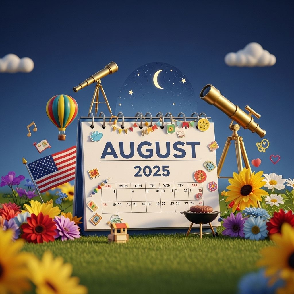 Discover August’s full spectrum of holidays and observances, from quirky celebrations to meaningful causes and classic traditions.