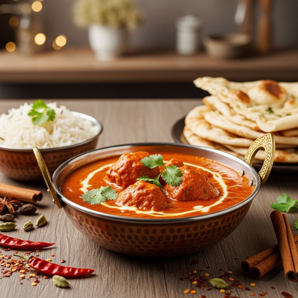 Savor rich spices and vibrant aromas in a classic dish crafted with love and passion.