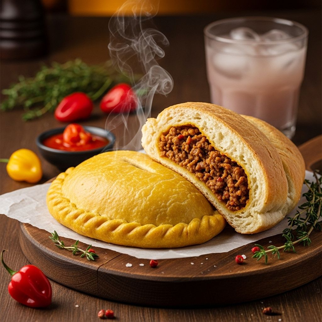 Experience the rich, flavorful combination of spicy beef patties paired with soft, coconut-infused coco bread