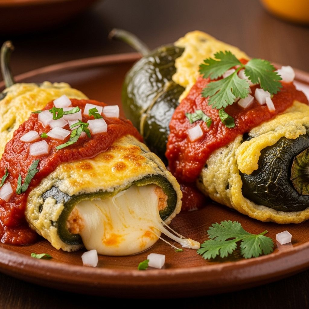 Master the art of creating authentic chile rellenos with this traditional Mexican recipe