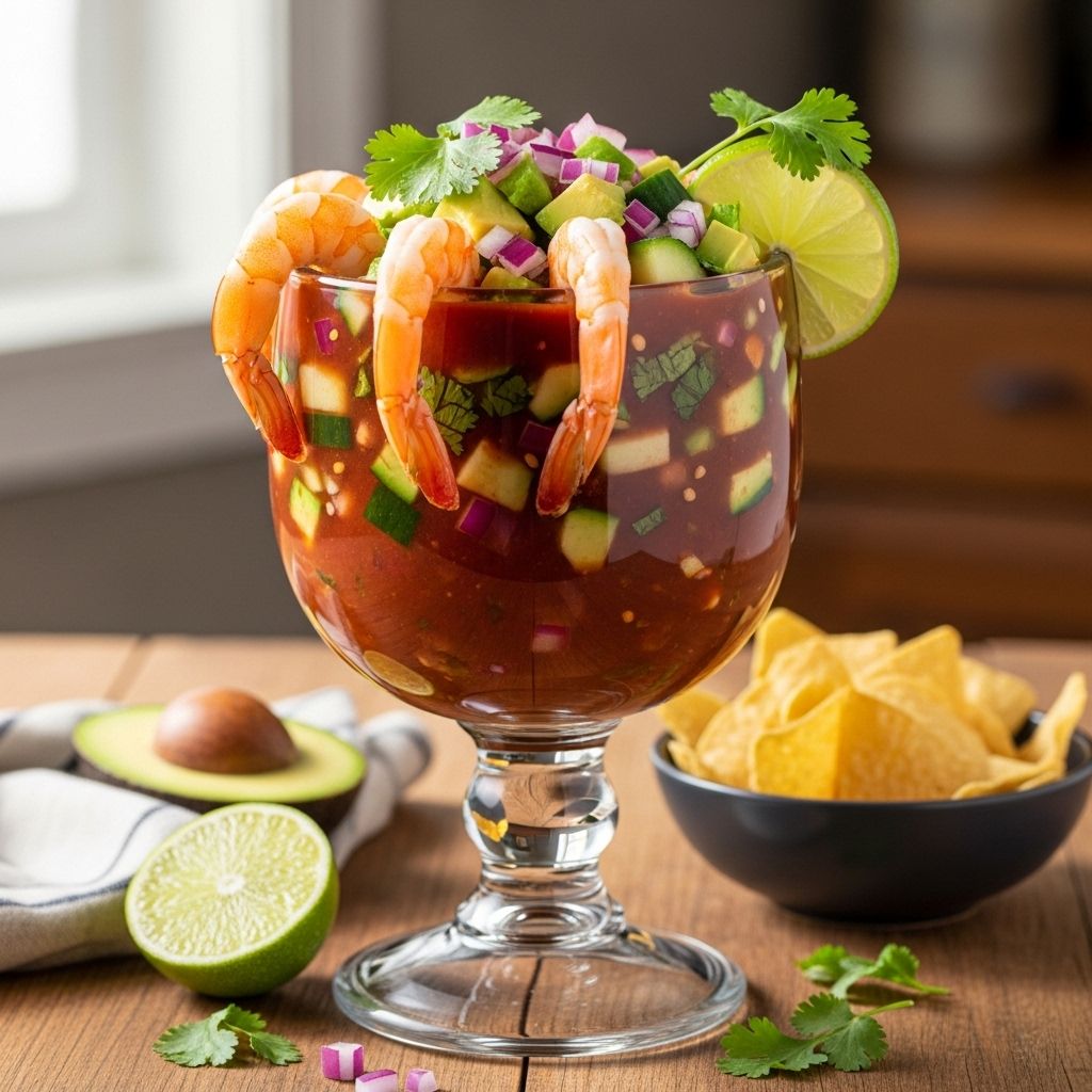 Dive into a refreshing, zesty classic—learn how to make Mexican Shrimp Cocktail from scratch and master its vibrant flavors.