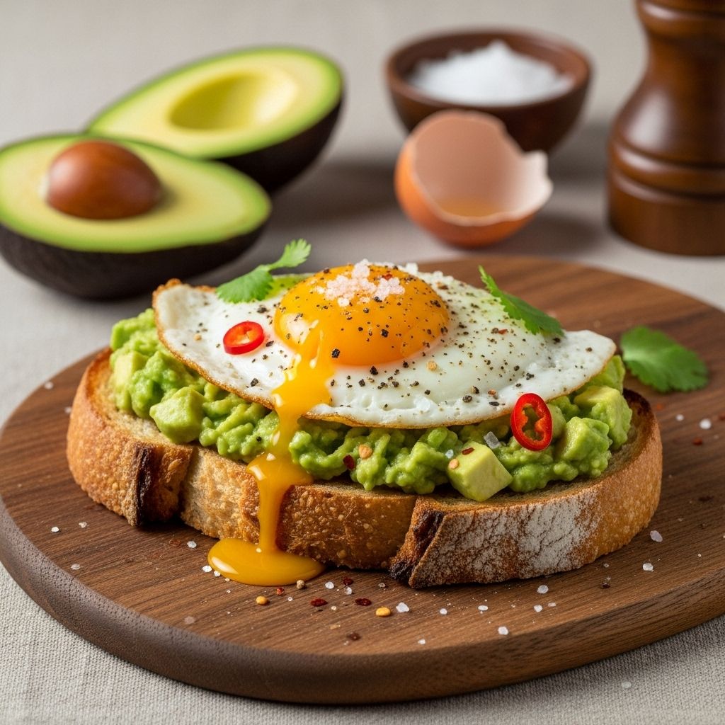 Master the art of making perfect avocado toast with egg — a nutritious, flavorful, and quick breakfast for any day.