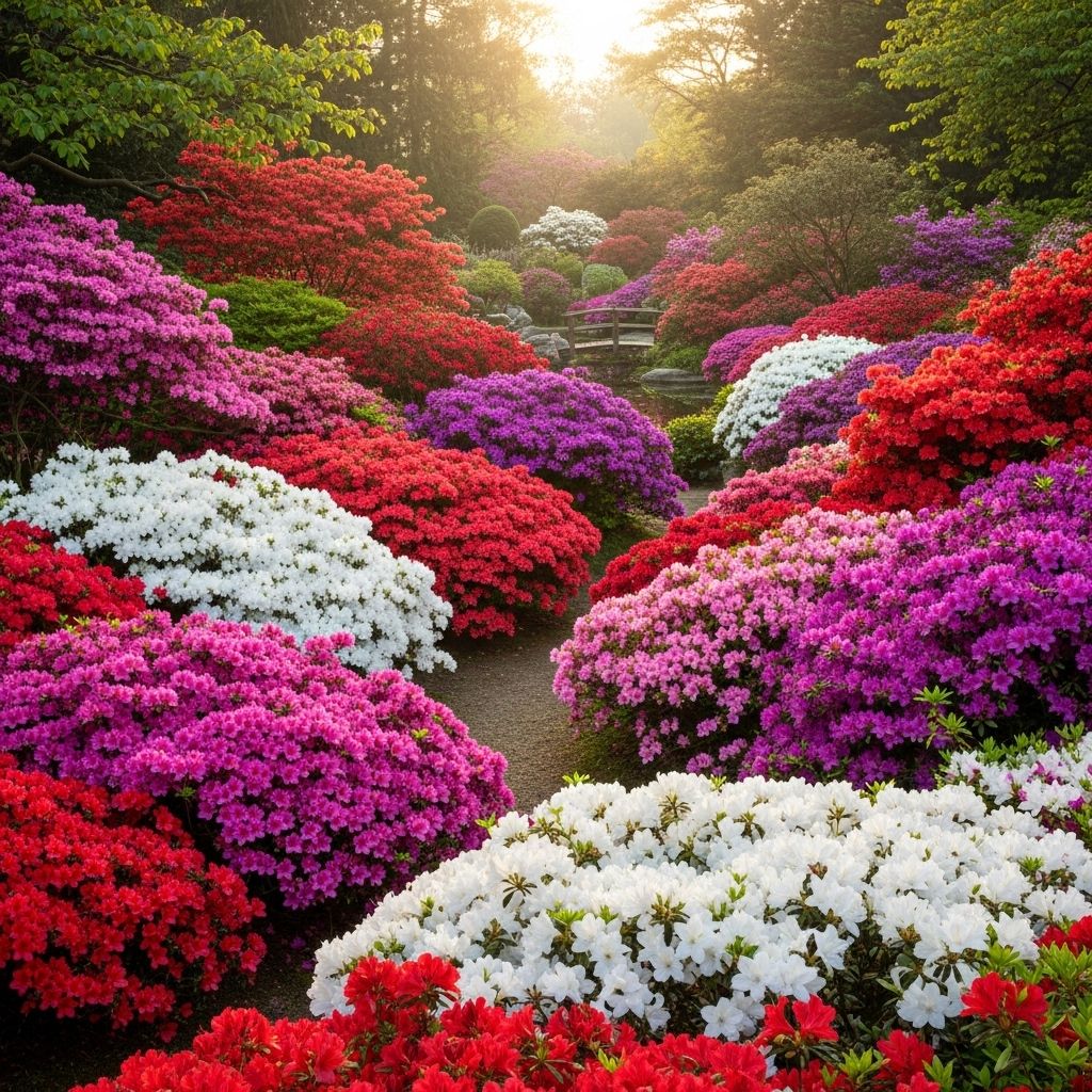 Brighten borders and beds with a selection of azaleas showcasing diverse bloom colors.
