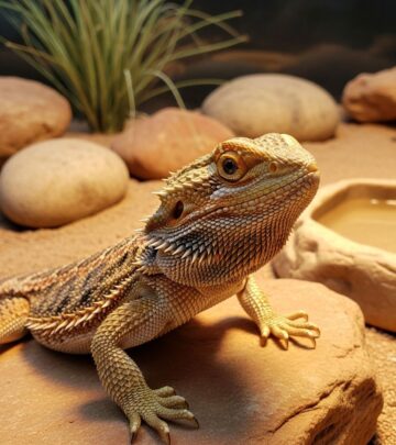 An enriched habitat and balanced diet support your lizard’s health and happiness.