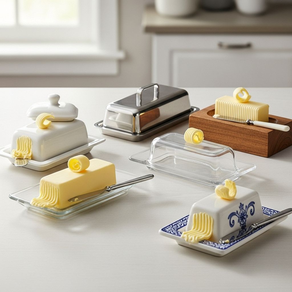 Stylish storage keeps spreads fresh and easy to serve for every meal.