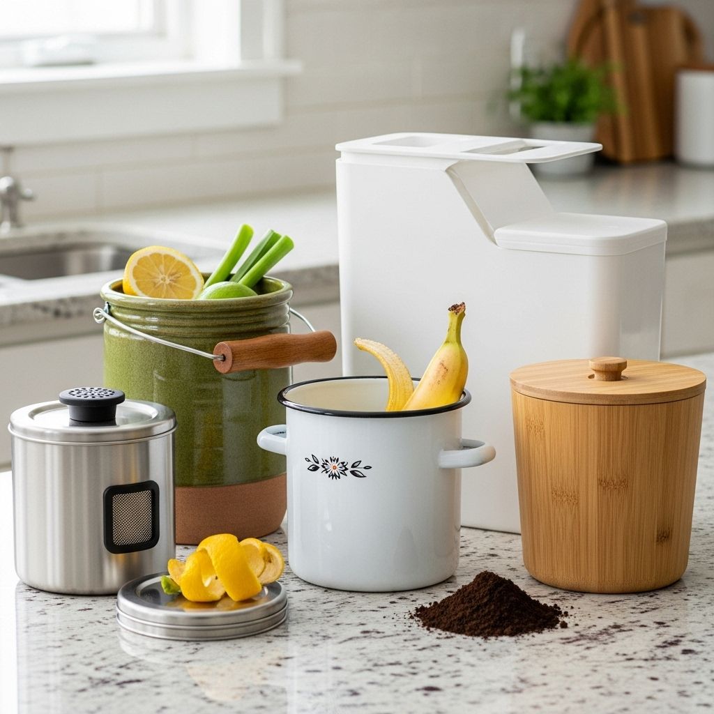 Lock in odors and simplify daily food-scrap routines with a sleek, spill-free design.
