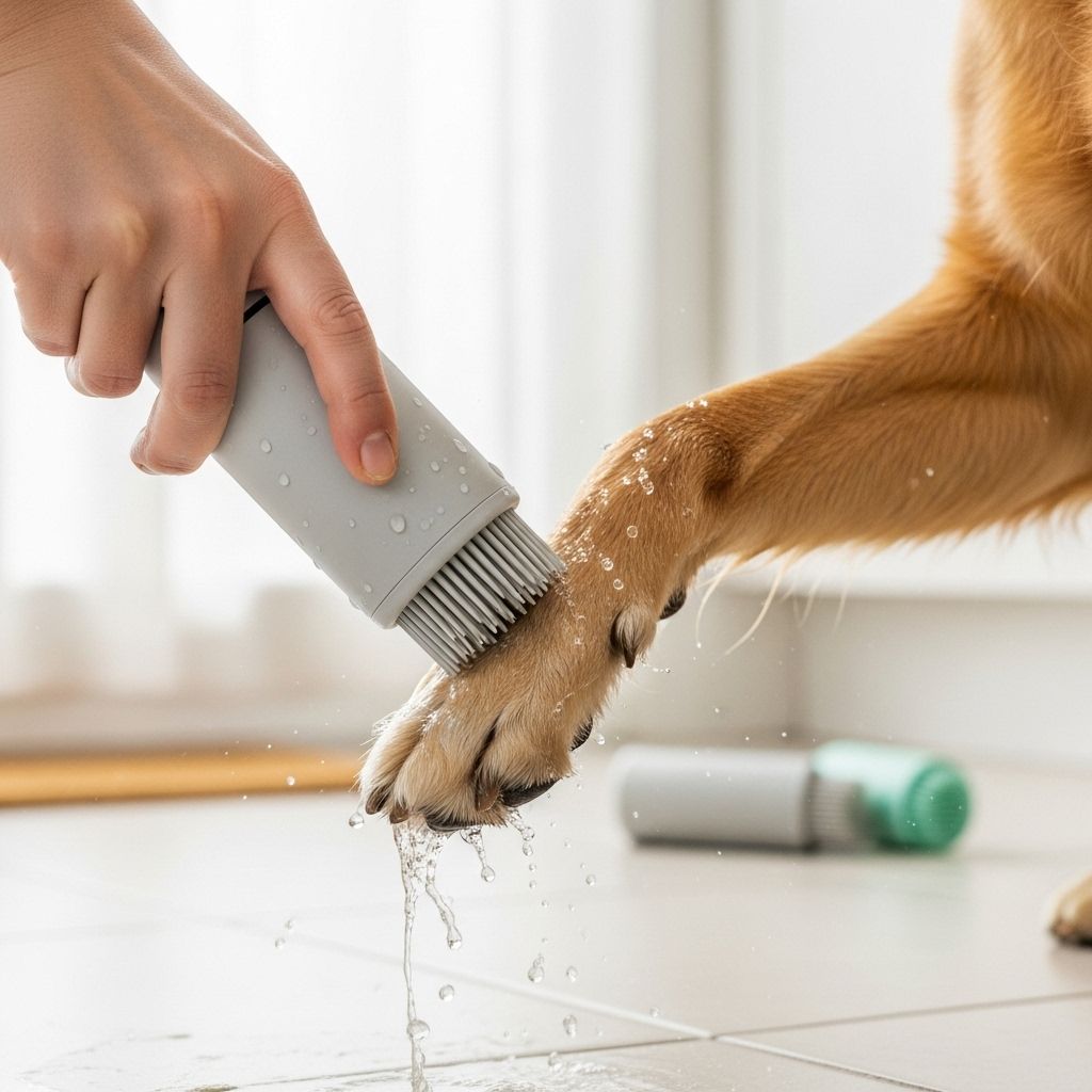 Soft silicone bristles and design fend off outdoor grime without stressing your pet.
