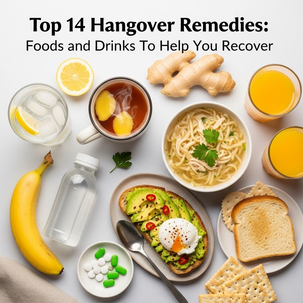 Top 14 Hangover Remedies: Foods and Drinks To Help You Recover Simple dishes and sips that soothe headaches, replenish nutrients, and revive energy.
