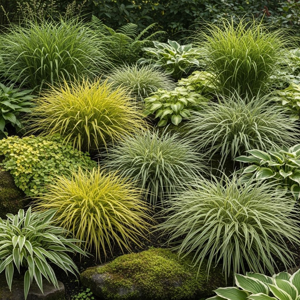 Elegant mounds of variegated foliage transform dim corners into vibrant flowing displays.