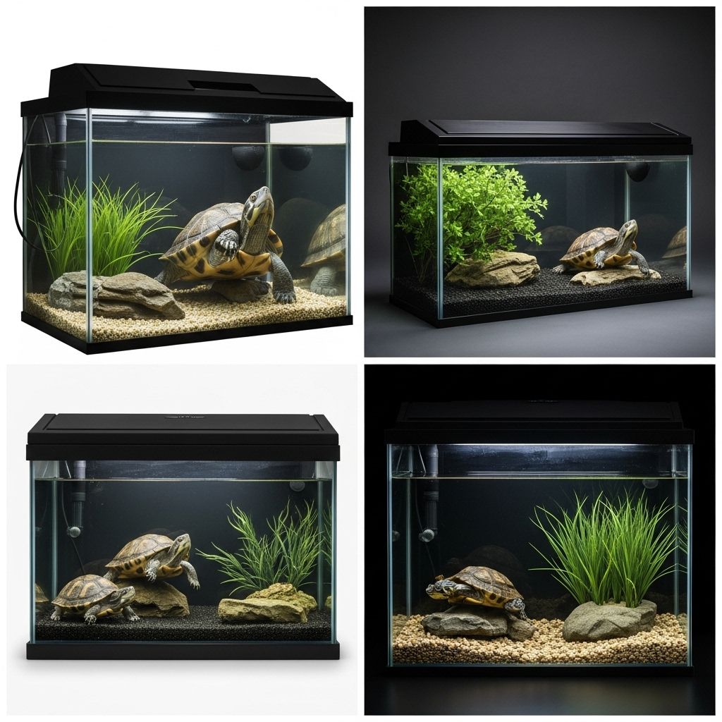 A spacious aquatic home lets your shelled friend thrive with room to swim and bask.
