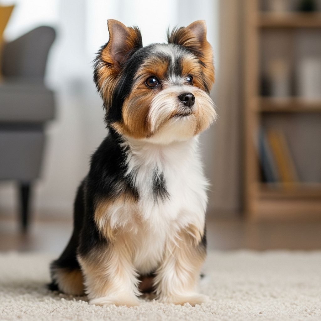 Its tricolor coat and lively spirit make it a captivating companion for any home.