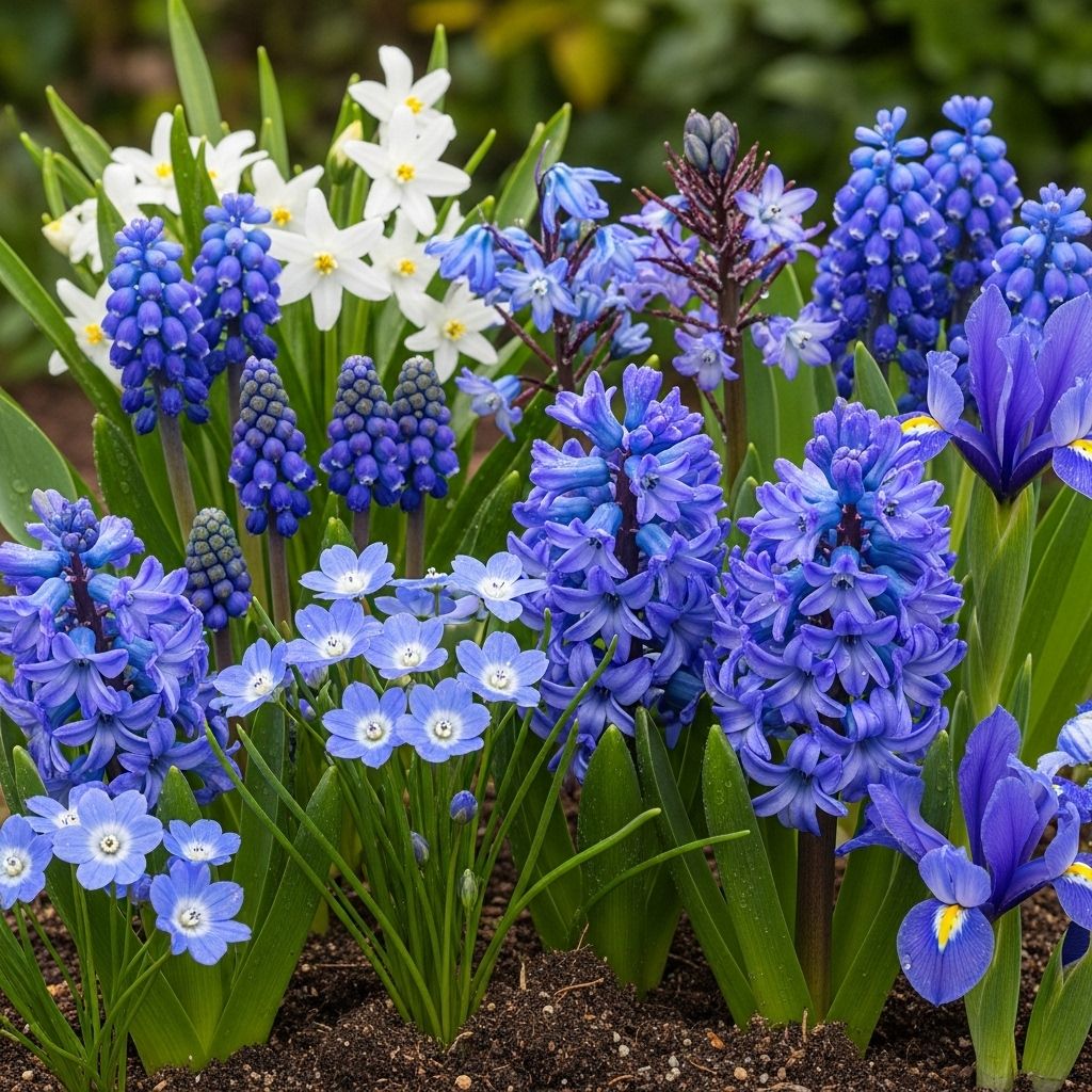 A palette of rare cool-toned blooms elevates borders while attracting early pollinators.
