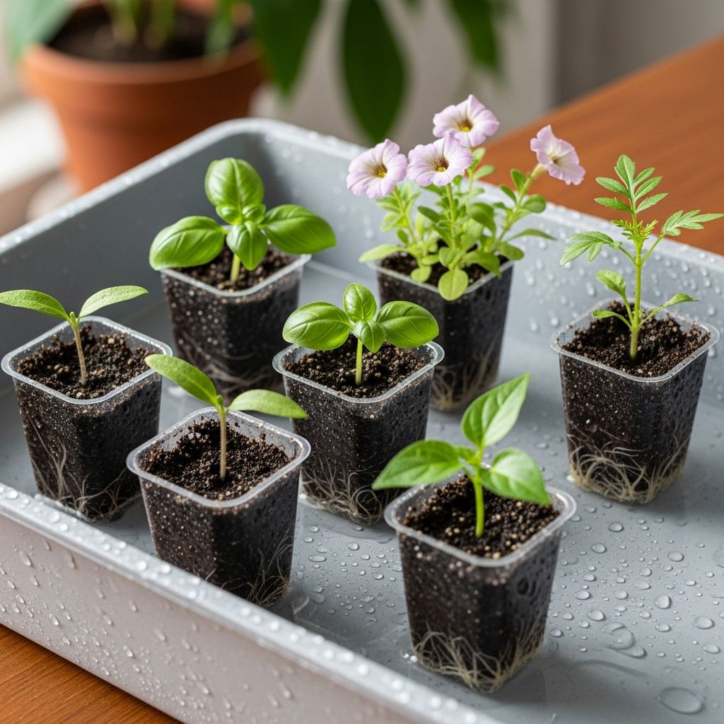 Capillary action preserves delicate sprouts while keeping your planting area tidy.