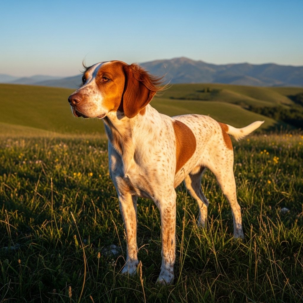 An athletic pointer known for its friendly nature, stamina, and unwavering devotion.