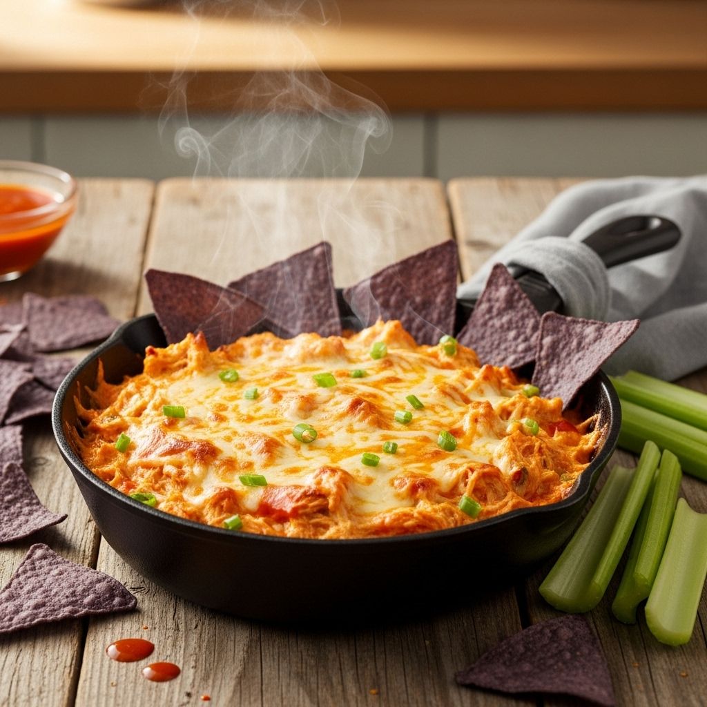 Buffalo Chicken Dip Recipe: 5-Ingredient Crowd-Pleasing Appetizer Spice up gatherings with creamy, zesty flavors that keep guests coming back for more!