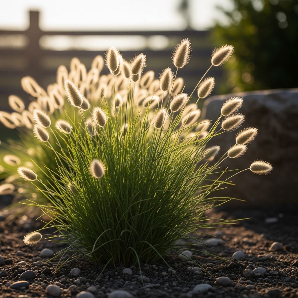 Fluffy seed heads sway in the breeze, adding a whimsical touch to any garden border.