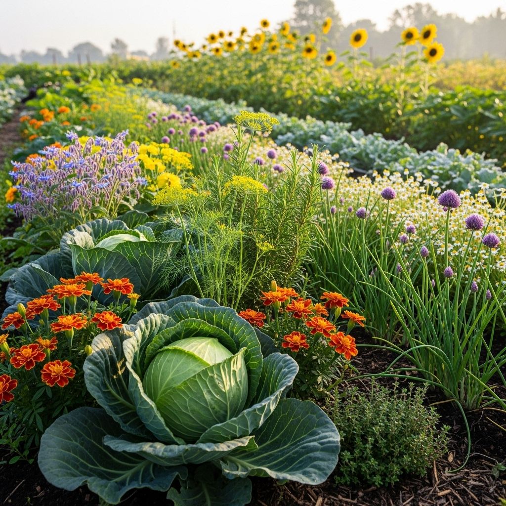 Strategic garden pairings that enrich soil, strengthen heads, and keep pests at bay.