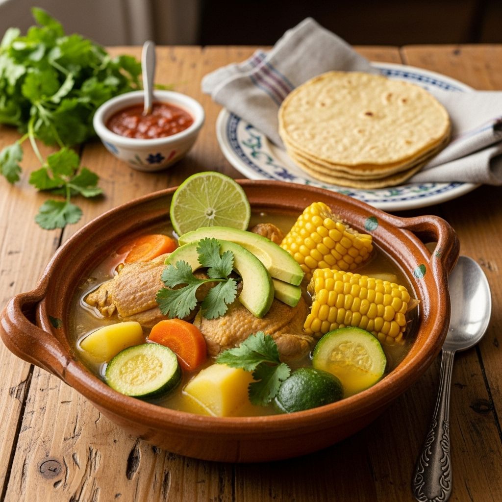 Warm up with this traditional, flavorful Mexican chicken soup—packed with wholesome vegetables, tender chicken, and aromatic seasoning.