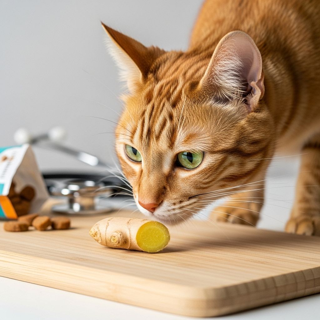 Small doses of this root can ease digestion without upsetting a feline’s stomach.