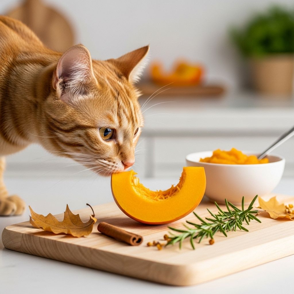 A small amount of cooked pumpkin can regulate feline digestion and boost hydration.