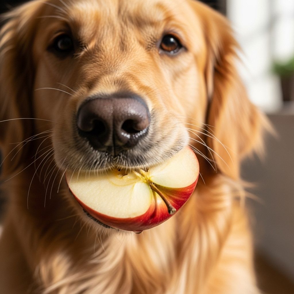 Crunchy fruit pieces offer a hydrating, fiber-rich snack and freshen your dog’s breath.