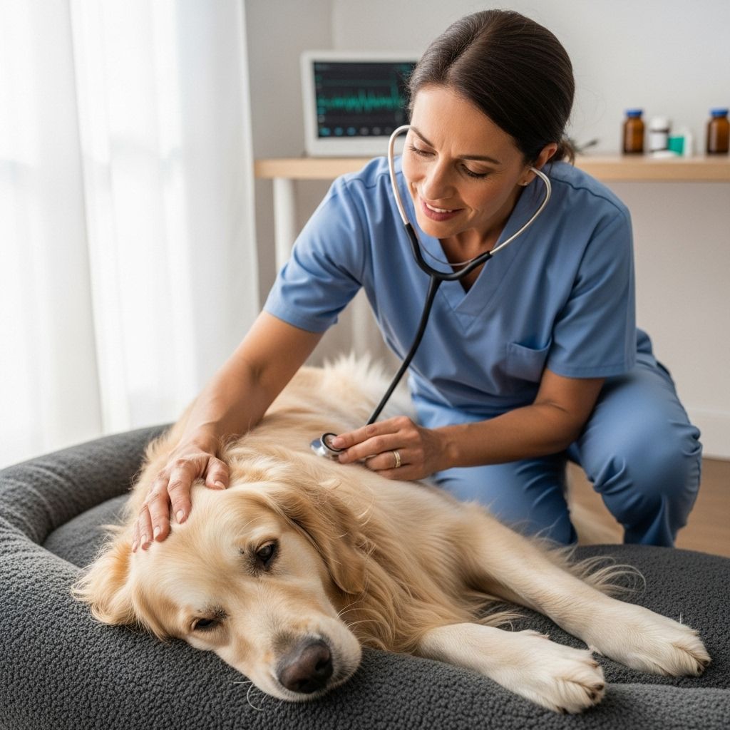 Sudden weakness and labored breathing may be signs of an urgent cardiac crisis in pets.