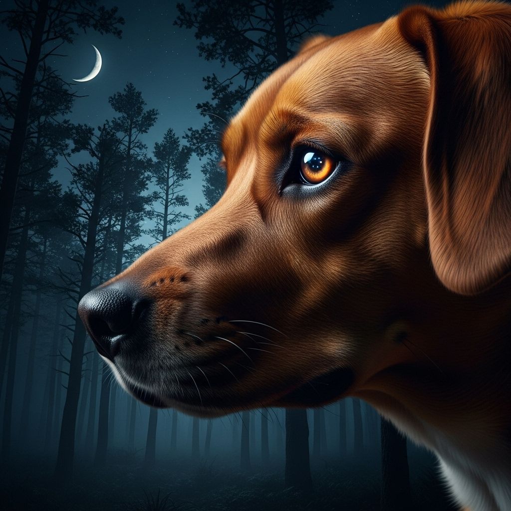 Reflective eye layers give man’s best friend an extra edge in dim environments.