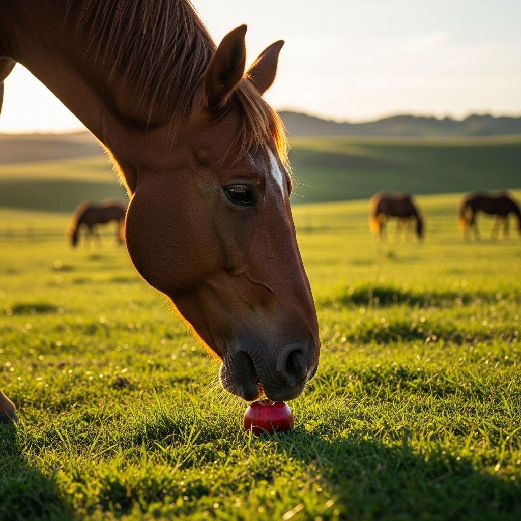 Reward your equine companion with seed-free fruit slices for safe, healthy enjoyment.