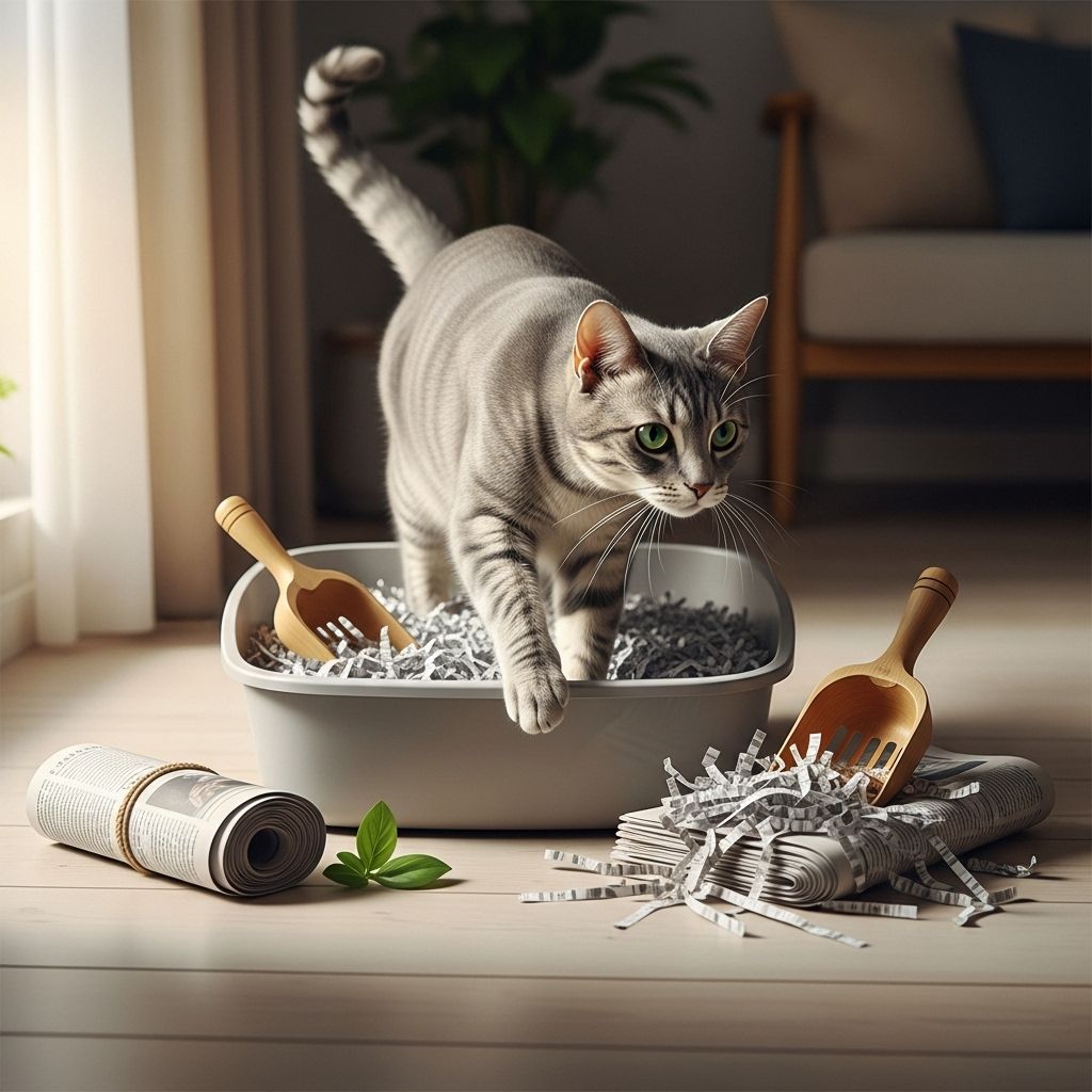 Everyday papers become soft, eco-friendly bedding that delights curious felines.