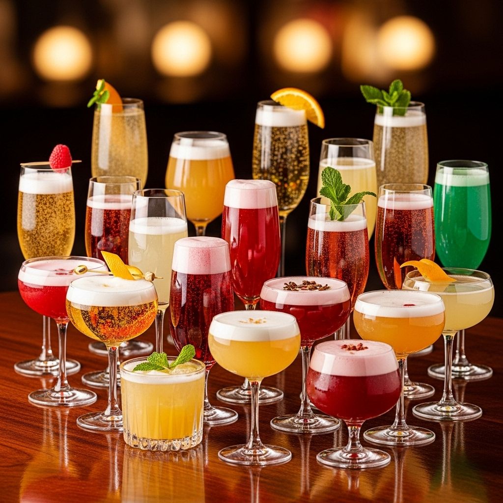 Transform ordinary toasts into unforgettable moments with creative bubbly concoctions.