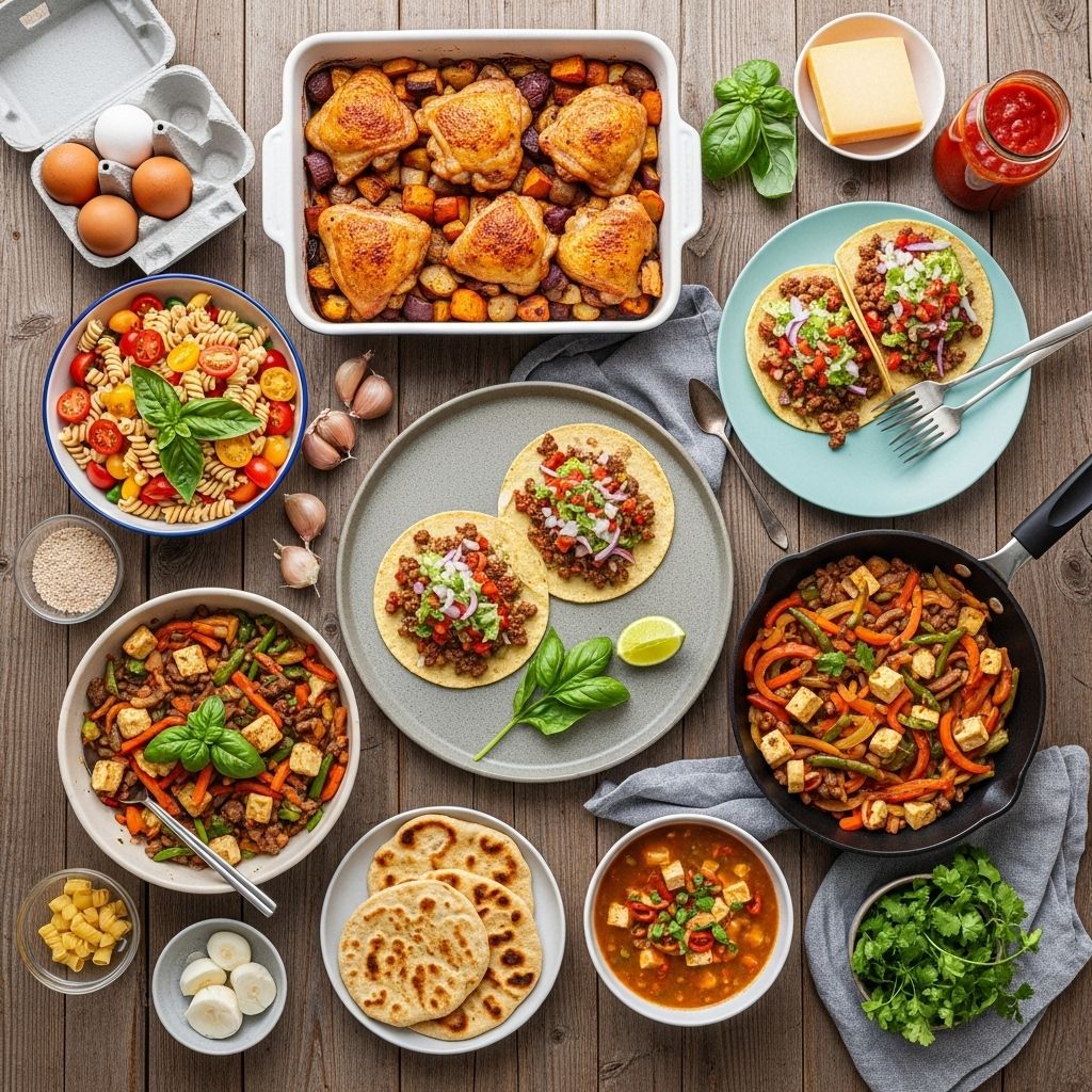 Creative pantry staples and seasonal produce combine to make smart, home-cooked meals.
