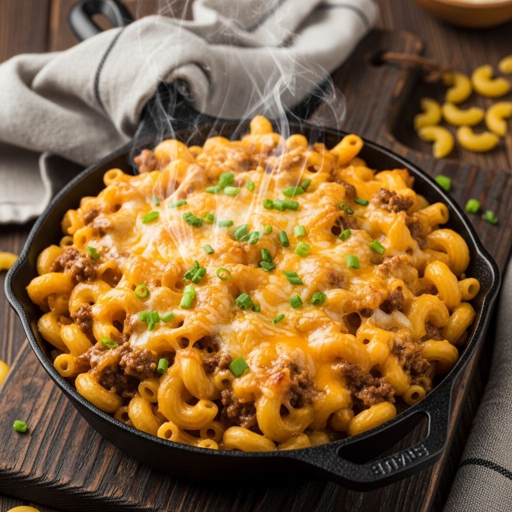 A cheesy, hearty, and easy one-skillet meal perfect for busy weeknights or family dinners.
