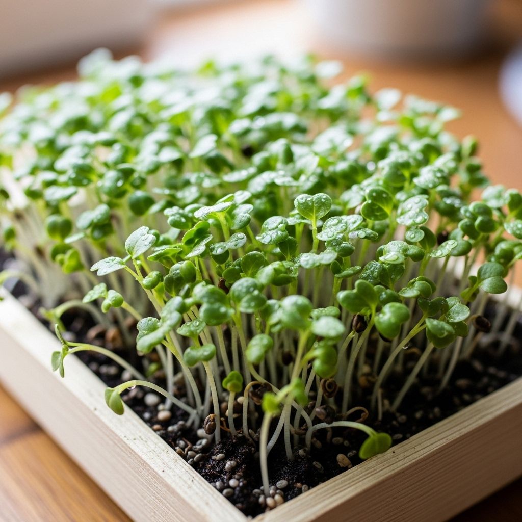 Tiny shoots deliver concentrated nutrition in under two weeks with minimal supplies.
