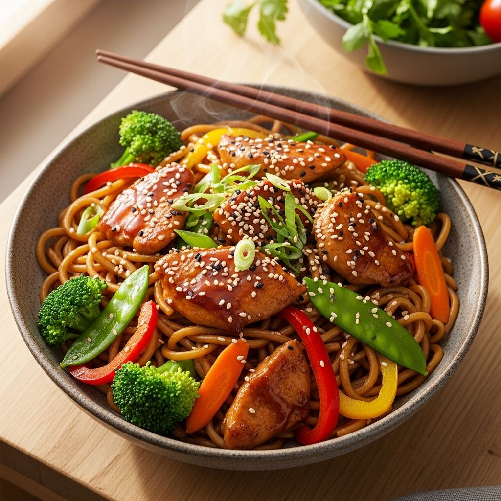 Discover how to make restaurant-quality chicken teriyaki chow mein at home with this step-by-step guide loaded with flavor and colorful veggies.