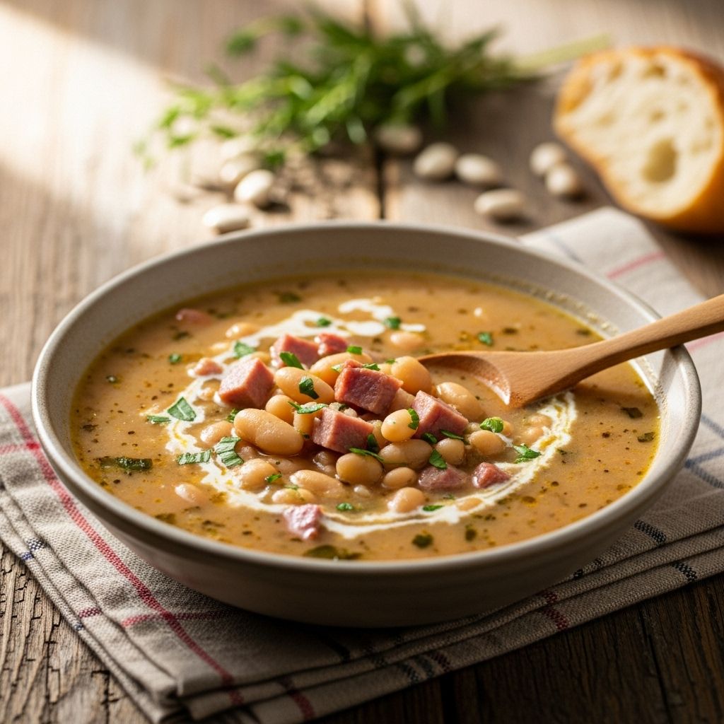 Warm up with this hearty, old-fashioned ham and beans recipe—a comforting favorite that’s easy, flavorful, and perfect for using leftover ham.