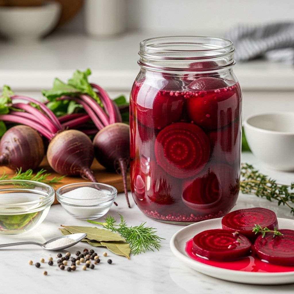 Learn how to make flavorful, old-fashioned pickled beets from scratch with this comprehensive step-by-step home canning guide.