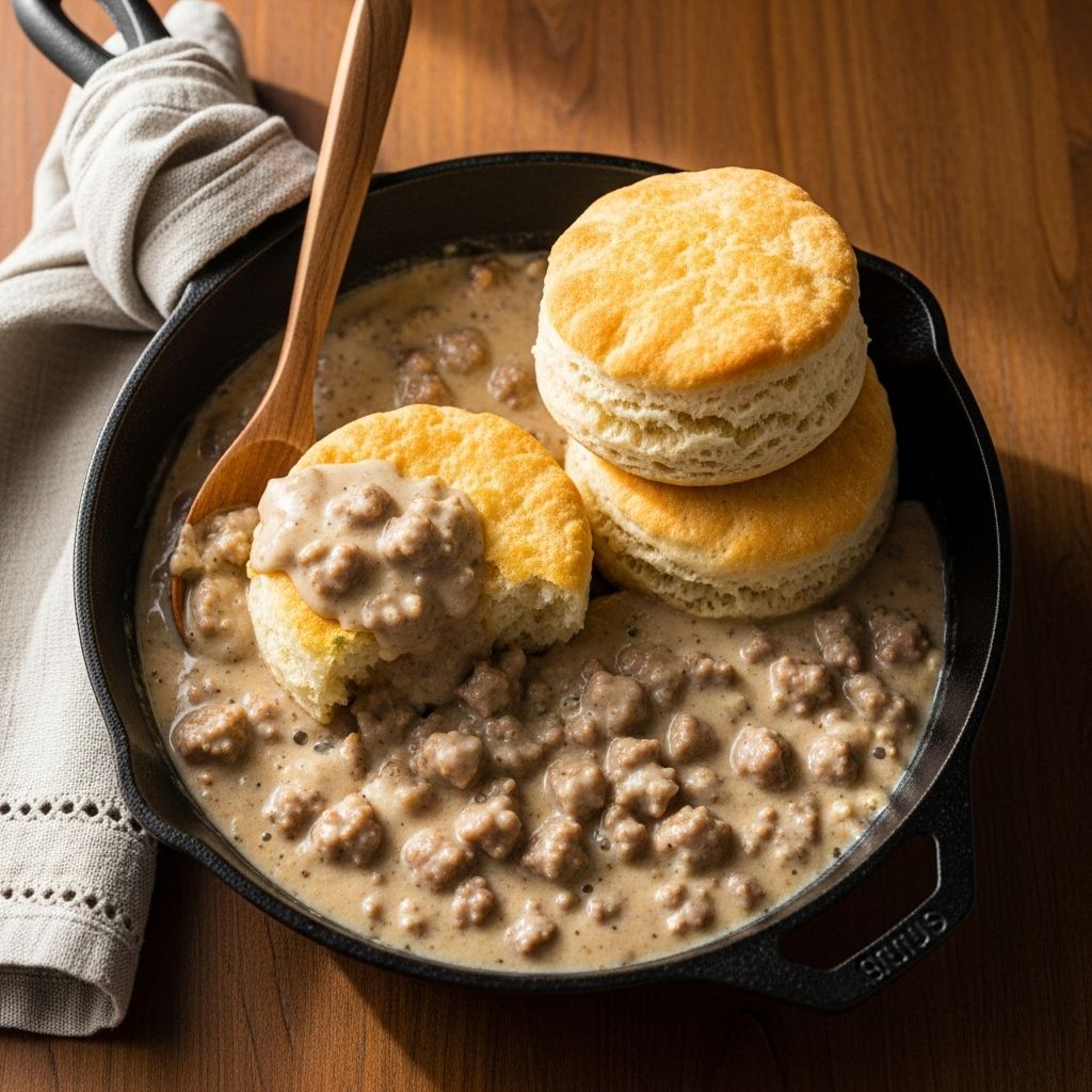 Discover the secrets to making rich, creamy, and hearty sausage gravy—America's favorite comfort breakfast—at home with simple steps.
